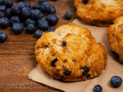 scones aux myrtilles