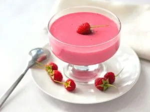 Crème framboise et noix de coco